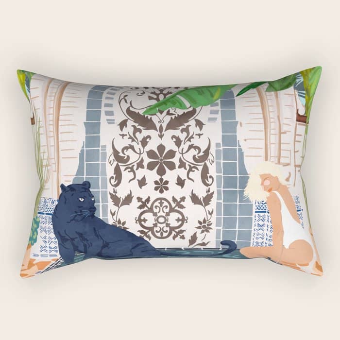 Frienaissance #Painting #Wildlife #Illustration Rectangular Pillow