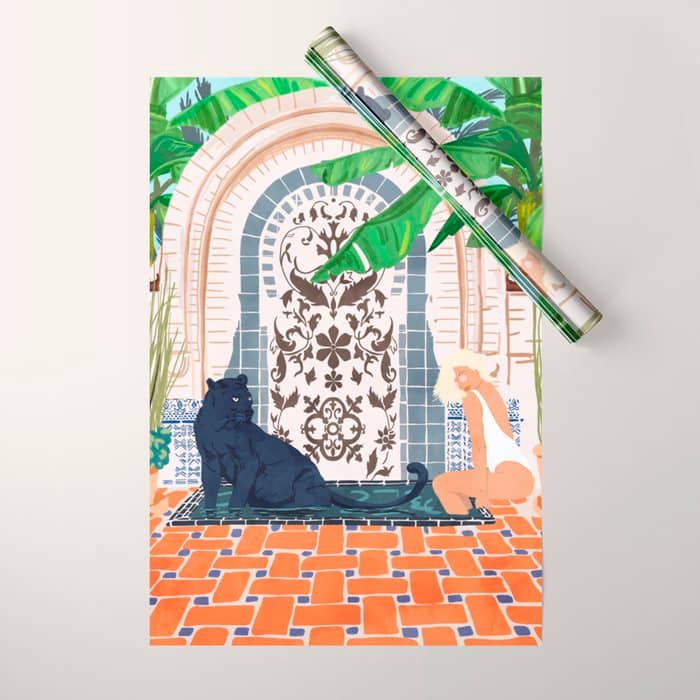 Frienaissance #Painting #Wildlife #Illustration Wrapping Paper