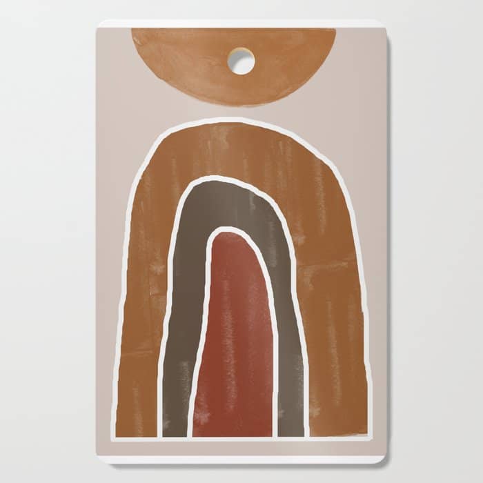Abstract Rainbow, Burnt Orange Cutting Board