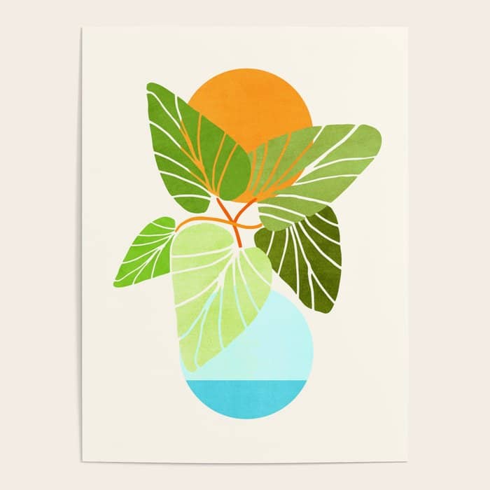 Tropical Symmetry Ii Abstract Sunset Landscape Poster