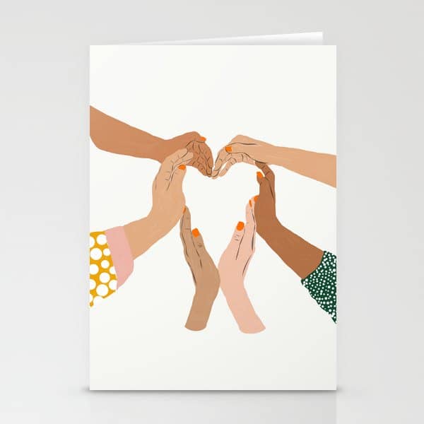 Indiscrimination | Anti-Racism Painting | Unity Illustration | Women Empowerment Growth Mindset Stationery Card
