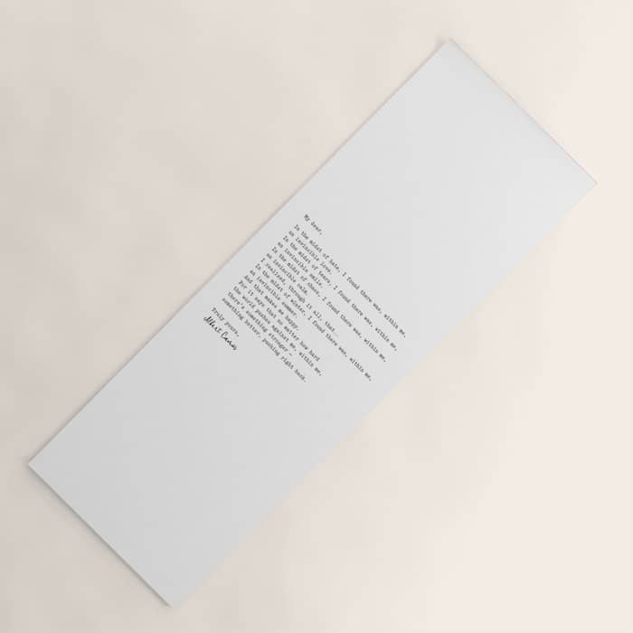 Albert Camus Quote - My Dear In The Midst Of Hate I Found Yoga Mat