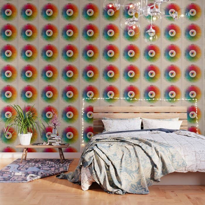 Color Wheel Vintage Antique Illustration Wallpaper