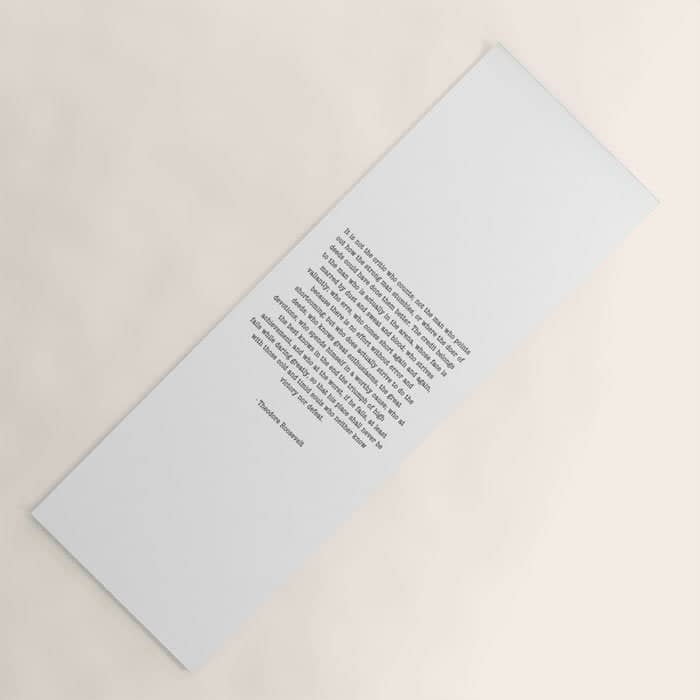 Man In The Arena Theodore Roosevelt Yoga Mat