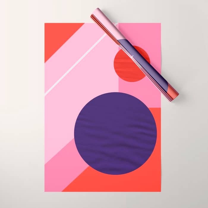 Abstract Geometry With Circles Wrapping Paper