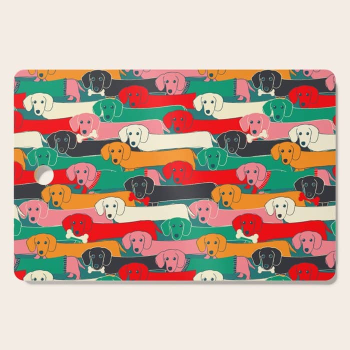 Dachshund Pattern- Happy Dogs Cutting Board
