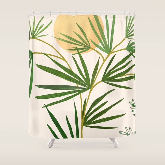 The Good Garden Desert Landscape Illustration Shower Curtain