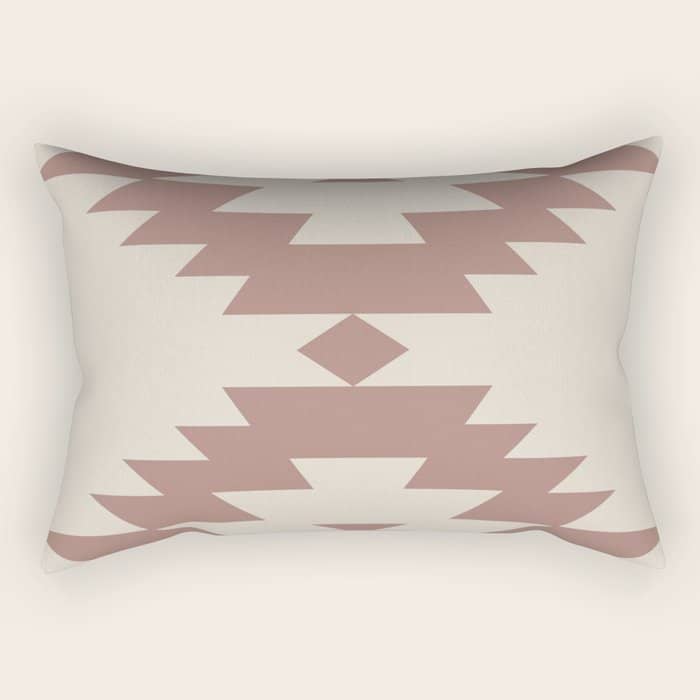 Southwestern Minimalism - Neutral Rose Beige Rectangular Pillow