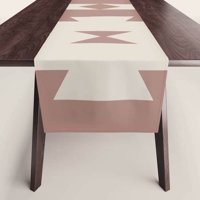 Southwestern Minimalism - Neutral Rose Beige Table Runner