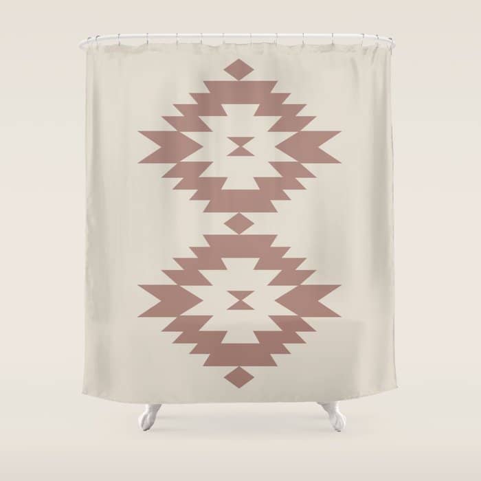 Southwestern Minimalism - Neutral Rose Beige Shower Curtain