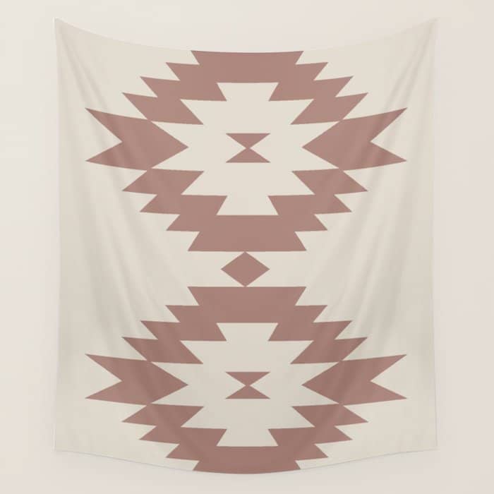 Southwestern Minimalism - Neutral Rose Beige Wall Tapestry