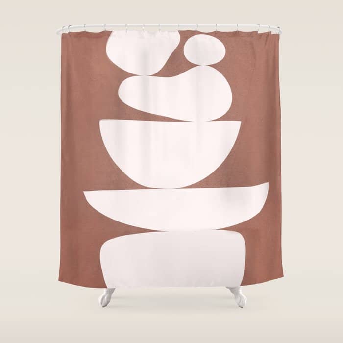 Abstract Balancing Shapes Ii Shower Curtain