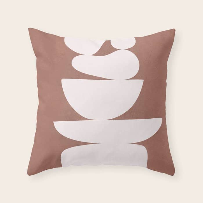Abstract Balancing Shapes Ii Throw Pillow