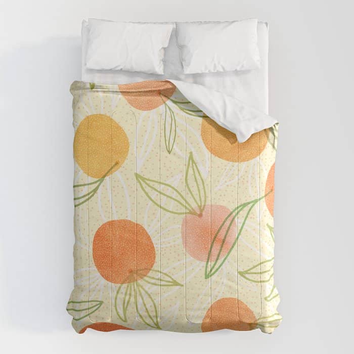 Summer Citrus Tropical Fruit Series Comforter