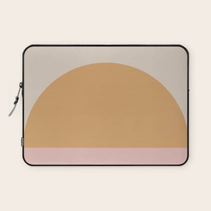 Minimal Retro Sunset Sunrise - Neutral Pink Laptop Sleeve