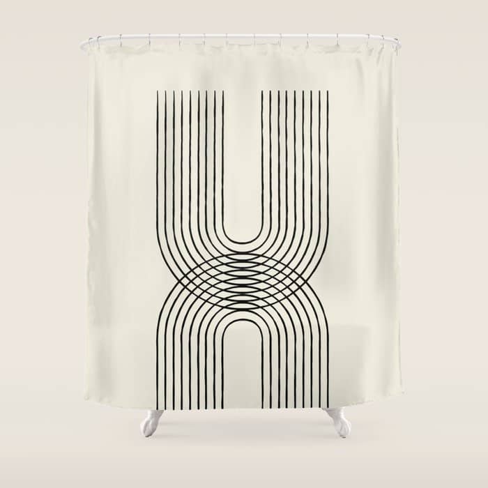 Arch Duo 1 Mid Century Modern Shower Curtain