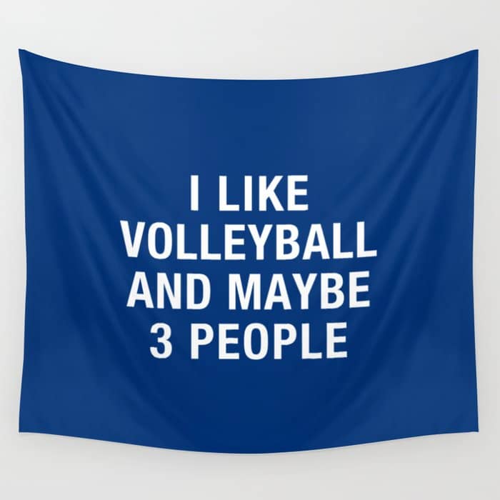 I Like Volleyball And Maybe 3 People Wall Tapestry