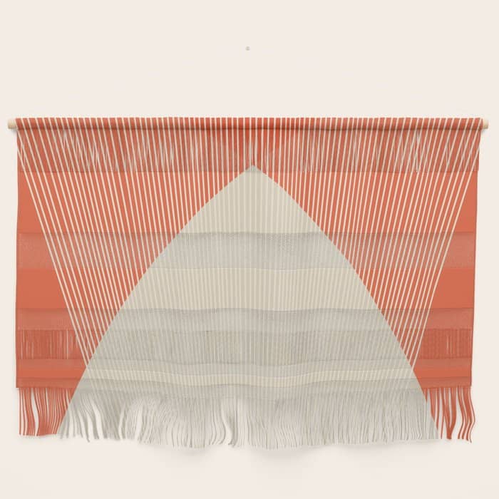 Cecilia Shapes Iii - Bright Red Wall Hanging