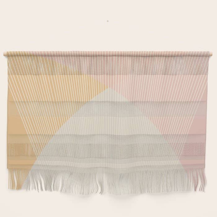 Cecilia Shapes Ii - Neutral Orange And Pink Wall Hanging