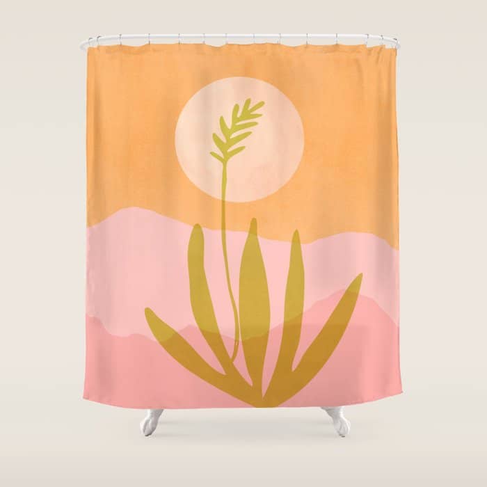 Desert Moon Colorful Landscape Shower Curtain