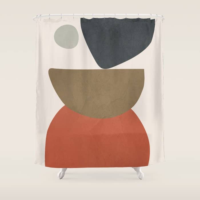 Abstract Balancing Stones Shower Curtain