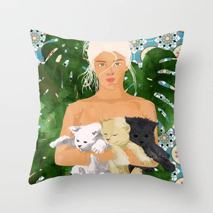 Morocco Vacay #Illustration #Painting Throw Pillow