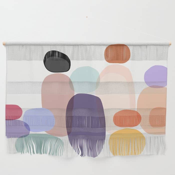 Family Portrait Contemporary Abstract Shapes Wall Hanging