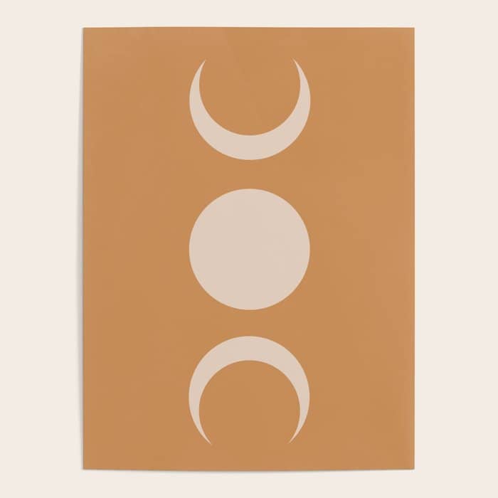 Moon Shapes Minimalism - Desert Sand Poster