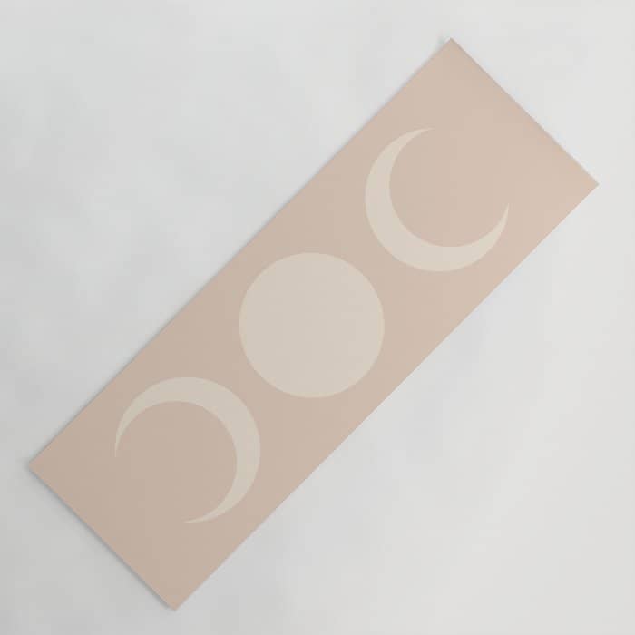 Moon Shapes Minimalism - Ethereal Light Yoga Mat