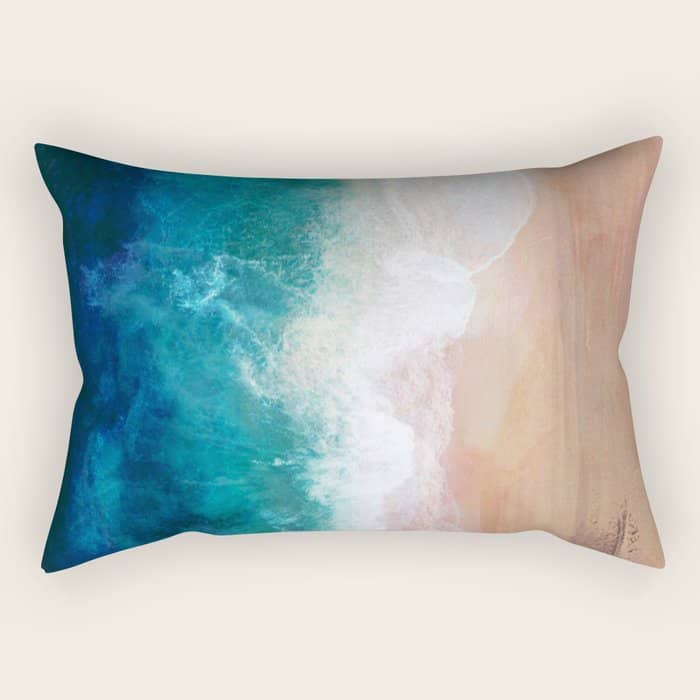 Watercolour Summer Beach Iv Rectangular Pillow