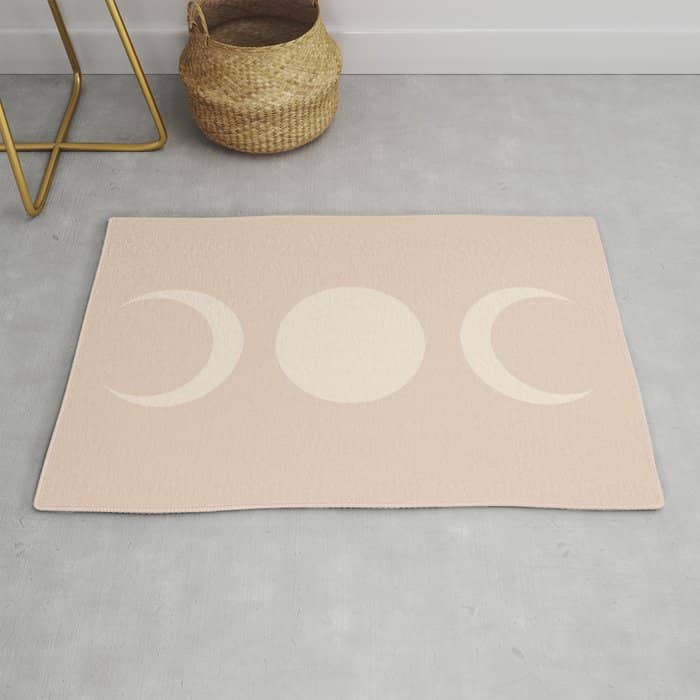 Moon Shapes Minimalism - Ethereal Light Rug
