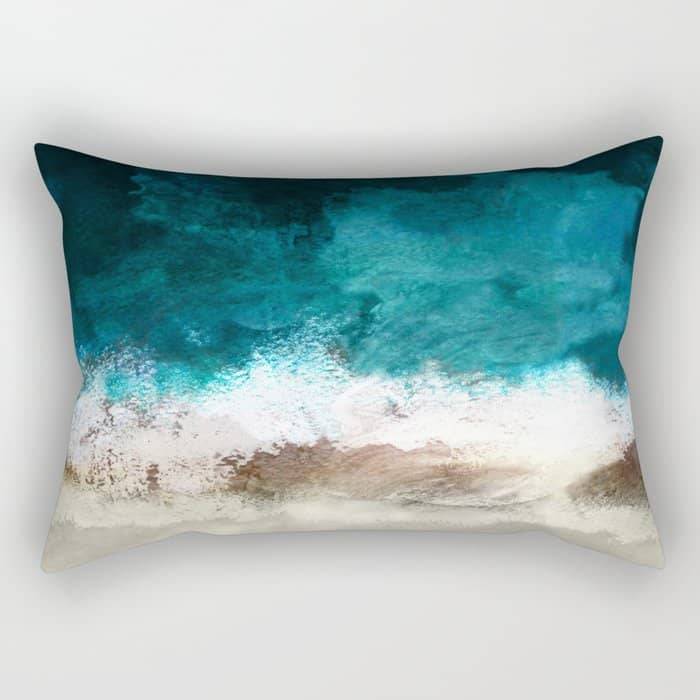 Watercolour Summer Beach V Rectangular Pillow