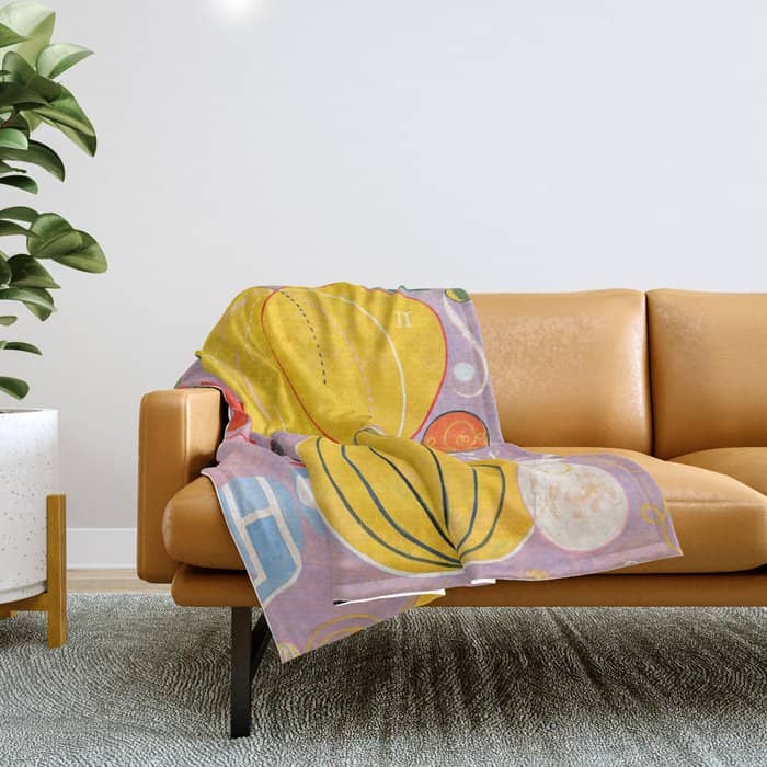 Hilma Af Klint "The Ten Largest, No. 07, Adulthood, Group Iv" Throw Blanket