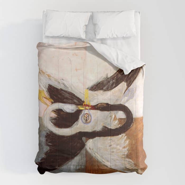 Hilma Af Klint "The Swan, No. 24, Group Ix-Suw, 1915" Comforter