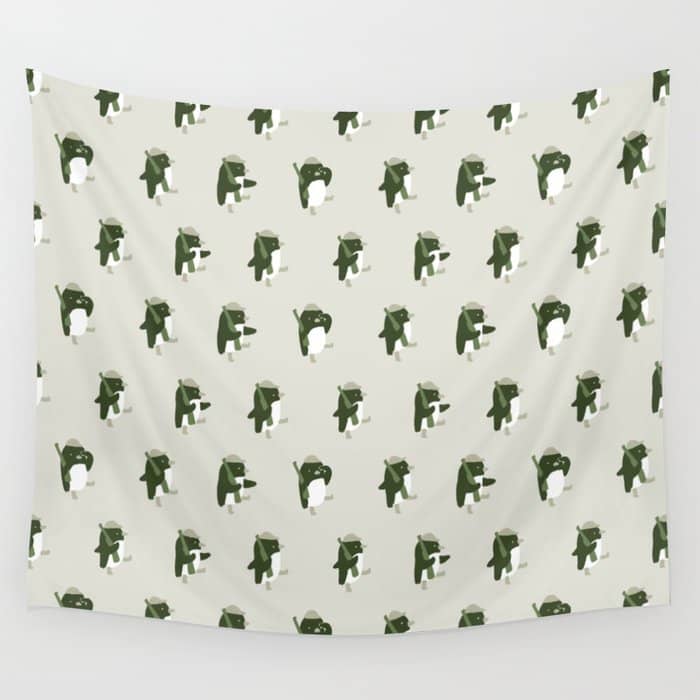 March Of The Penguins Pattern Wall Tapestry