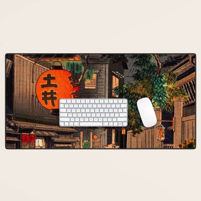 Evening At Ushigome By Tsuchiya Koitsu Desk Mat
