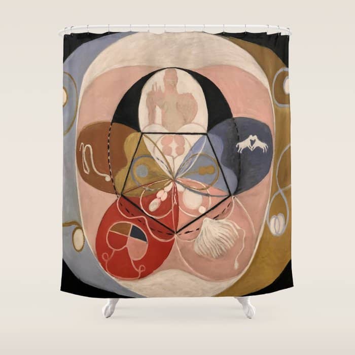 Hilma Af Klint "Evolution, No. 14, Group Vi" Shower Curtain