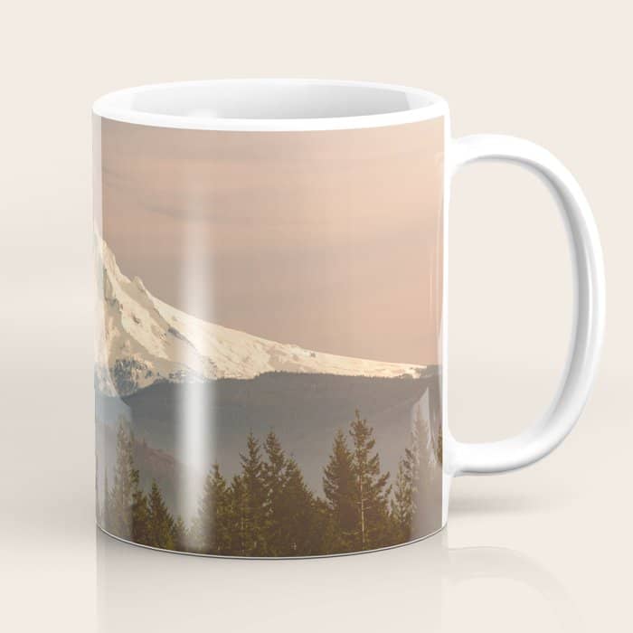 Mount Hood Vintage Sunset - Nature Landscape Photography Coffee Mug