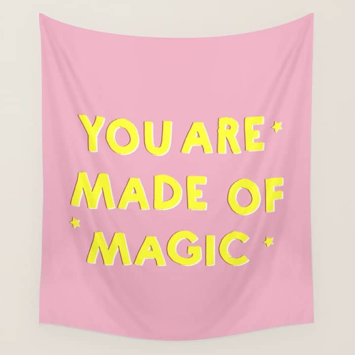 You Are Made Of Magic - Typography Wall Tapestry
