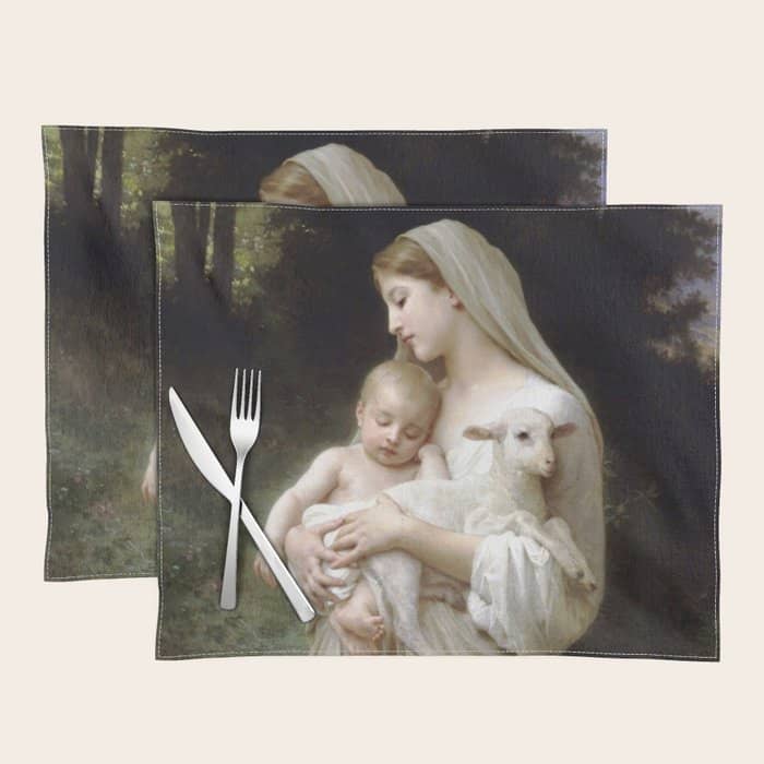 William-Adolphe Bouguereau "L'Innocence (Innocence)"(1893) Placemat