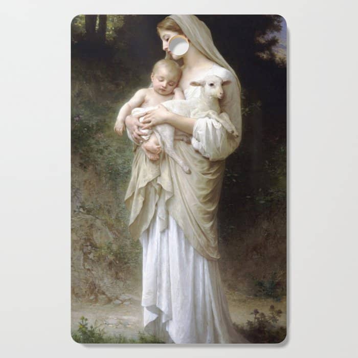 William-Adolphe Bouguereau "L'Innocence (Innocence)"(1893) Cutting Board
