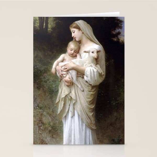 William-Adolphe Bouguereau "L'Innocence (Innocence)"(1893) Stationery Card