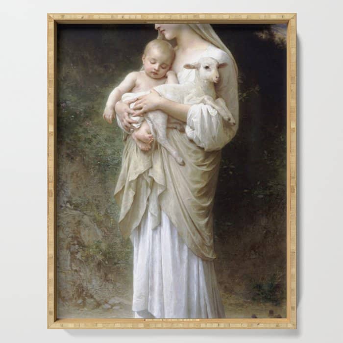 William-Adolphe Bouguereau "L'Innocence (Innocence)"(1893) Serving Tray
