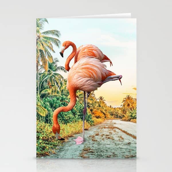 Flamingo Vacay #Photography #Surrealism Stationery Card