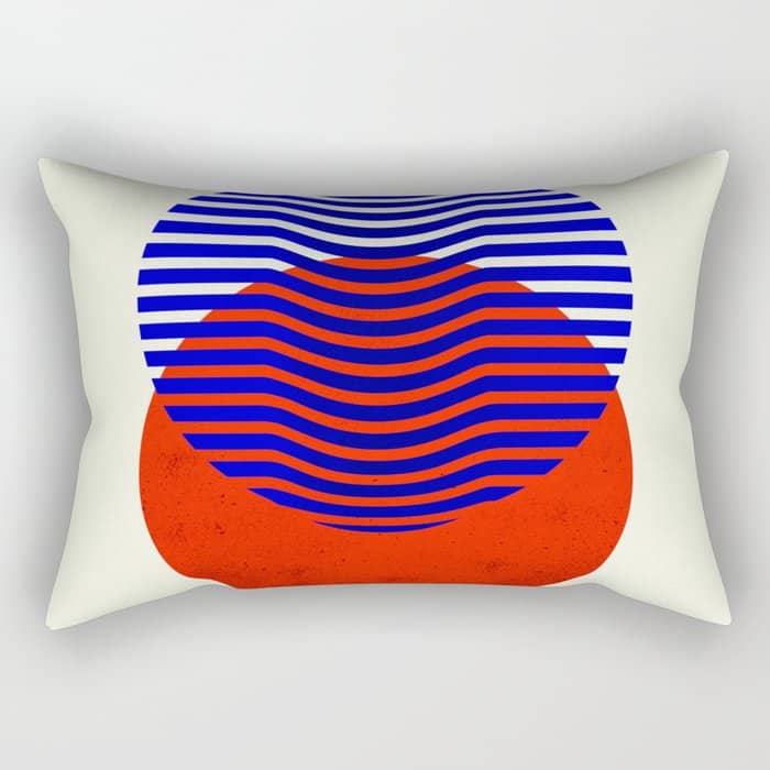 Graphic Abstract Circles Rectangular Pillow