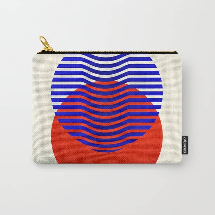Graphic Abstract Circles Carry All Pouch