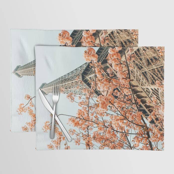 Paris In Spring | Travel Photography Eifel Tower | Wonder Building Architecture Love Placemat