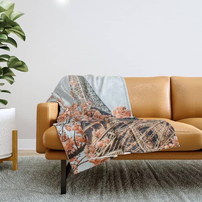 Paris In Spring | Travel Photography Eifel Tower | Wonder Building Architecture Love Throw Blanket