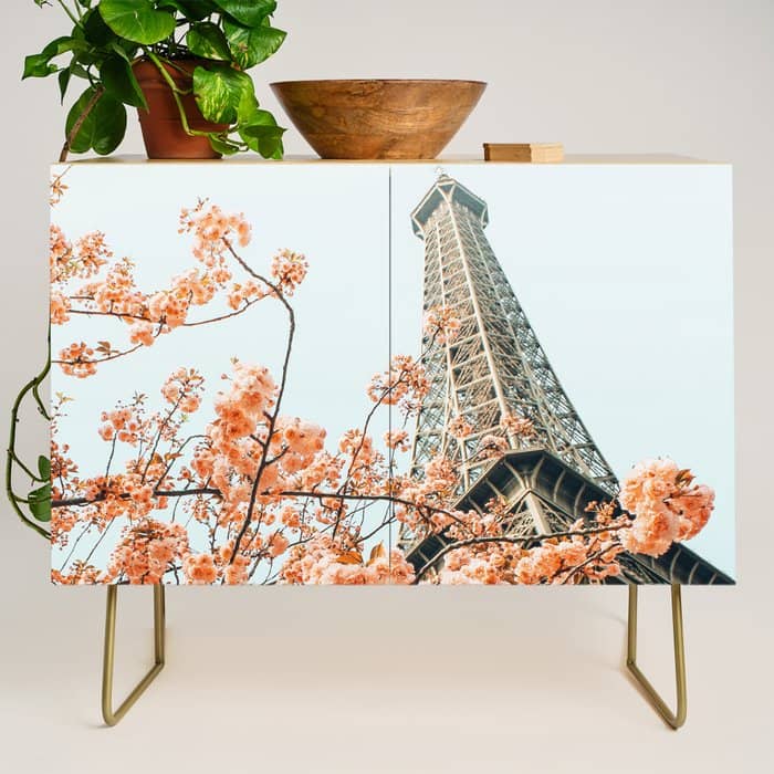 Paris In Spring | Travel Photography Eifel Tower | Wonder Building Architecture Love Credenza