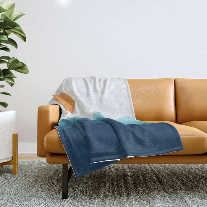 Abstract Landscape 14 Portrait Throw Blanket